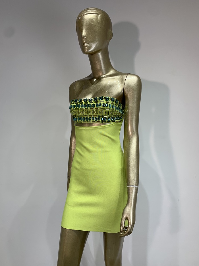 SUPER WHOLESALE | Strapless Beaded Mini Dress