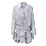 SUPER WHOLESALE | Ruffles Shirt Dress