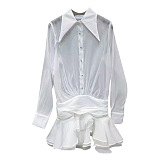 SUPER WHOLESALE | Ruffles Shirt Dress