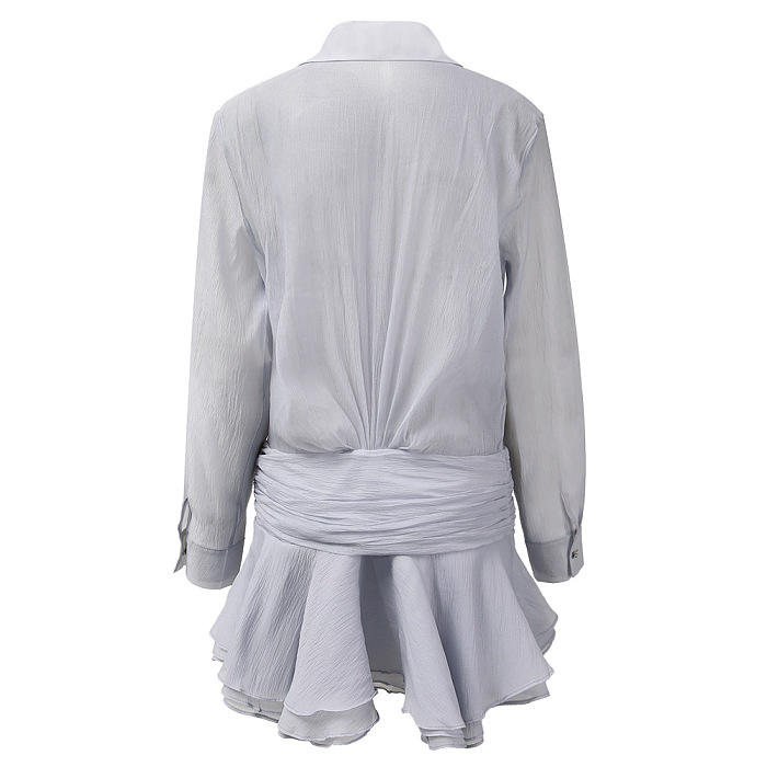 SUPER WHOLESALE | Ruffles Shirt Dress