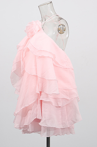 SUPER WHOLESALE | Halter Layers Puffy Mini Dress