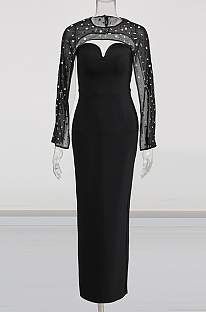 SUPER WHOLESALE | Chiffon Patchwork Long Dress