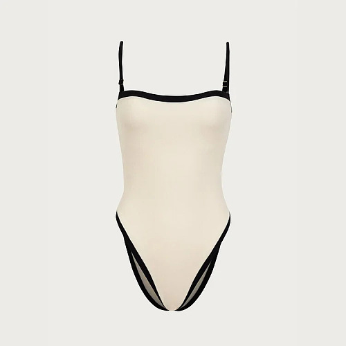 SUPER WHOLESALE | White & Black One-piece Swimwear