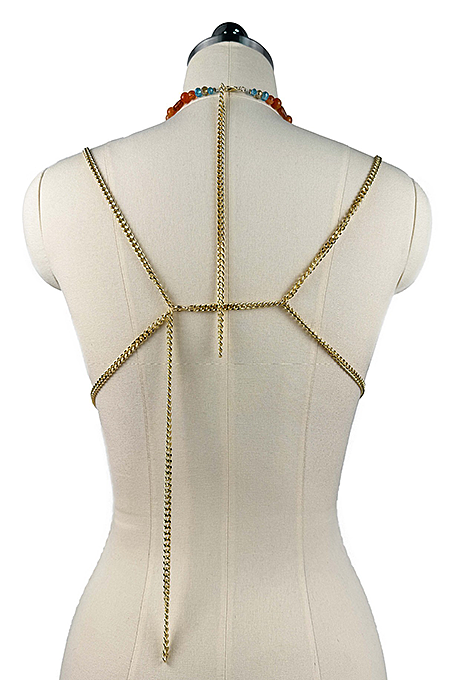 SUPER WHOLESALE |  Warm Tone Beach Beads Bra Top