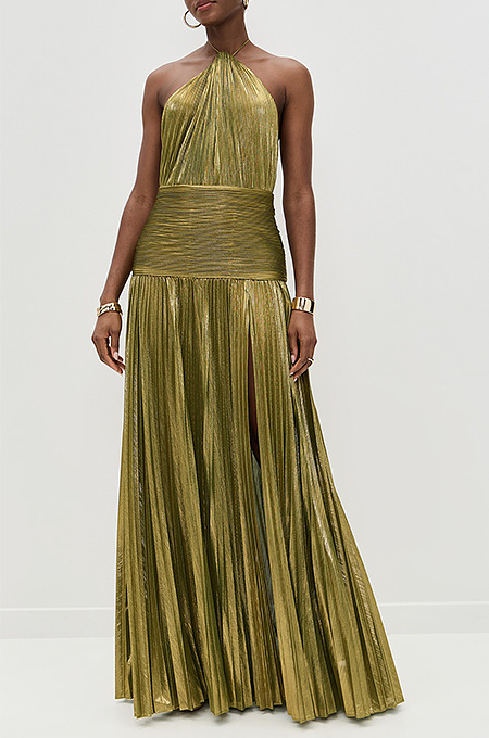 SUPER WHOLESALE | Split Halter Long Dress