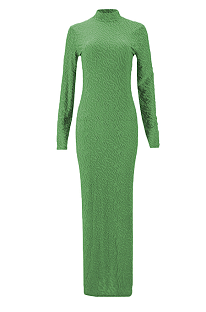 SUPER WHOLESALE | Mock Neck Long Dress