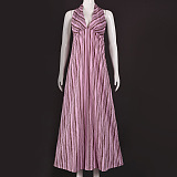 SUPER WHOLESALE | Striped Halter Long Dress