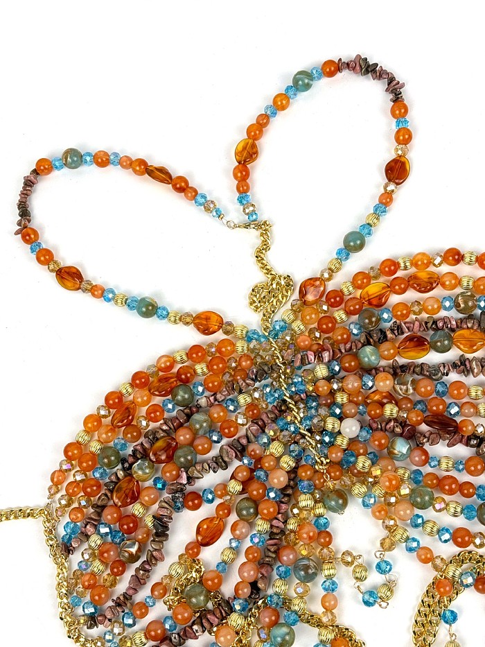 SUPER WHOLESALE |  Warm Tone Beach Beads Bra Top
