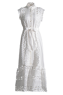 SUPER WHOLESALE | Hollow-out Off-Shoulder Long Dress