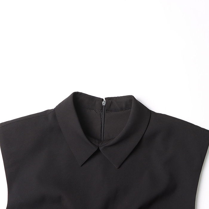 SUPER WHOLESALE | Shirt Collar Long Dress with Tie