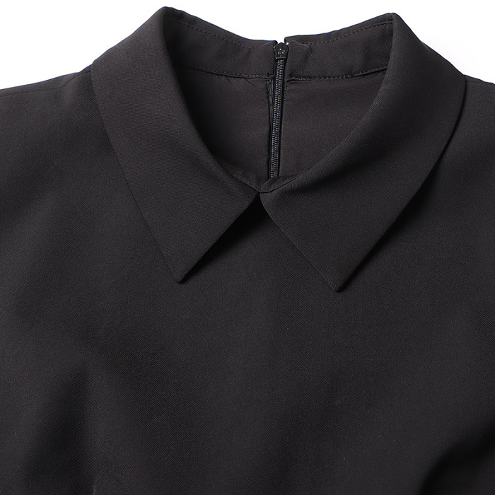 SUPER WHOLESALE | Shirt Collar Long Dress with Tie