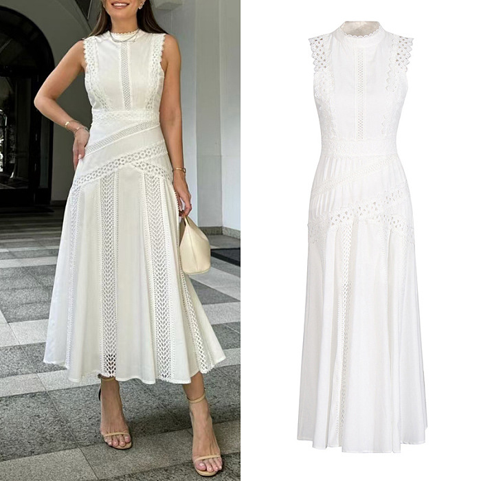 SUPER WHOLESALE | Chiffon  Sleeveless Long Dress