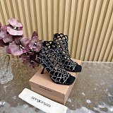 SUPER WHOLESALE | Mermaid Sandal with Crystal Heel Black