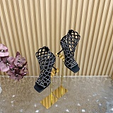 SUPER WHOLESALE | Mermaid Sandal with Crystal Heel Black