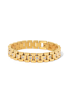 SUPER WHOLESALE | 18K Gold Plated Steel Link Bracelet – Unisex, Luxury Finish