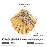 SUPER WHOLESALE | Stainless Steel 18k Plated  Sea Theme Rings