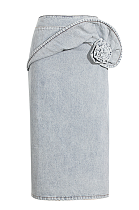 SUPER WHOLESALE | Midi Skirt with 3d Rose