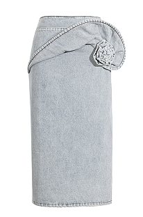 SUPER WHOLESALE | Midi Skirt with 3d Rose