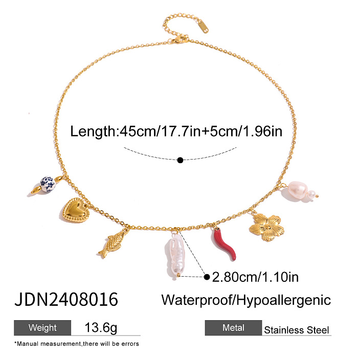 SUPER WHOLESALE | Stainless Steel  Sea Theme Necklace