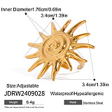 SUPER WHOLESALE | Stainless Steel 18k Plated  Sea Theme Rings