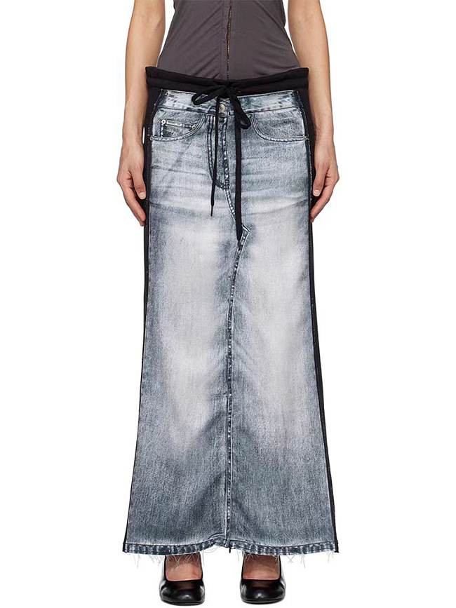 SUPER WHOLESALE | Patchwork Self-tie Pants