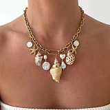SUPER WHOLESALE | Stainless Steel  Sea Theme Necklace