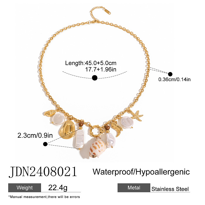 SUPER WHOLESALE | Stainless Steel  Sea Theme Necklace