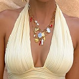 SUPER WHOLESALE | Stainless Steel  Sea Theme Necklace
