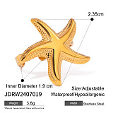 SUPER WHOLESALE | Stainless Steel 18k Plated  Sea Theme Rings