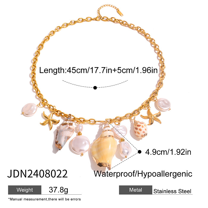 SUPER WHOLESALE | Stainless Steel  Sea Theme Necklace
