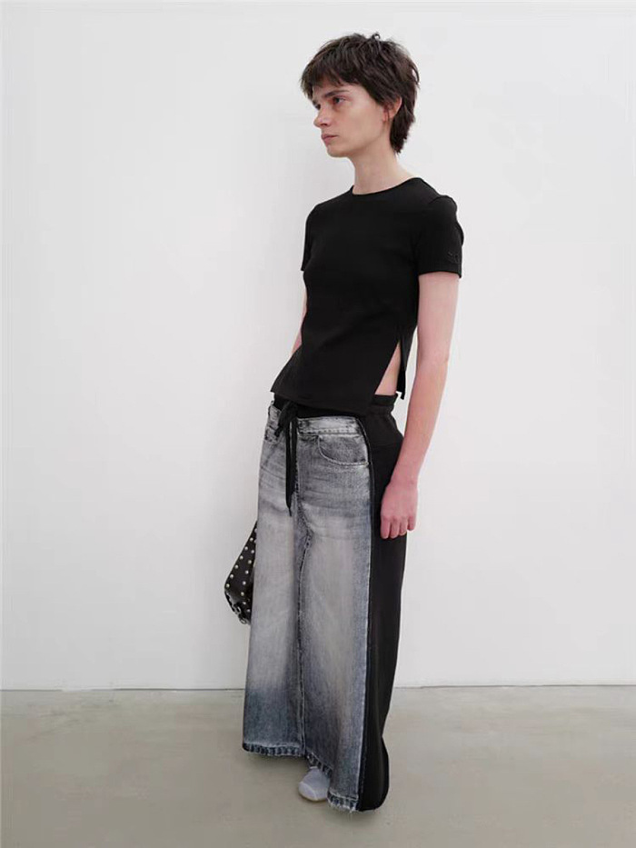 SUPER WHOLESALE | Patchwork Self-tie Pants