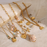 SUPER WHOLESALE | Stainless Steel  Sea Theme Necklace