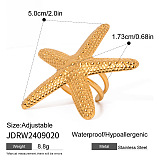 SUPER WHOLESALE | Stainless Steel 18k Plated  Sea Theme Rings