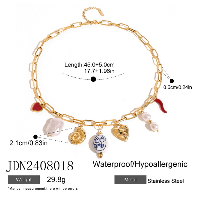 SUPER WHOLESALE | Stainless Steel  Sea Theme Necklace