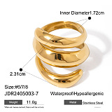SUPER WHOLESALE | Stainless Steel 18k Plated  Sea Theme Rings
