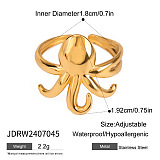 SUPER WHOLESALE | Stainless Steel 18k Plated  Sea Theme Rings