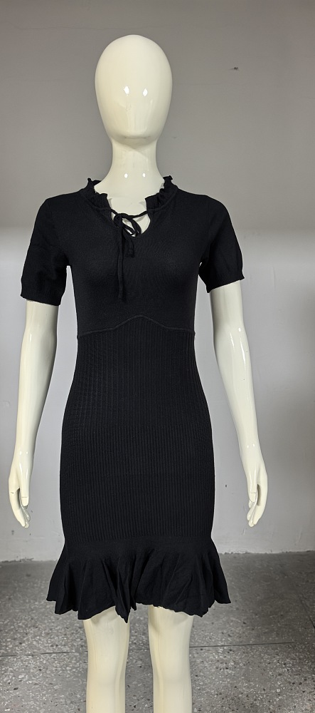 SUPER WHOLESALE |  Front Cut-out Mini Knit Dress