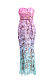 Strapless Flower Patchwork Slim-fit Dress