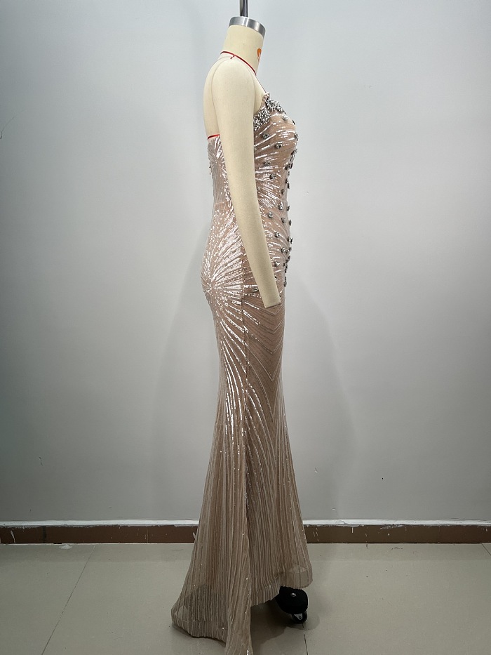 SUPER WHOLESALE |  Elegant Beaded Evening Dress