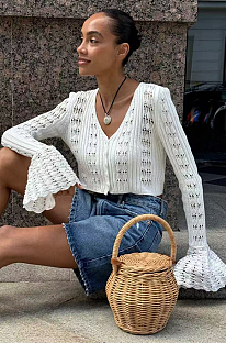 SUPER WHOLESALE |  Single-breasted Knit Top