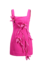 SUPER WHOLESALE |  Tank Mini Dress with 3D Flowers
