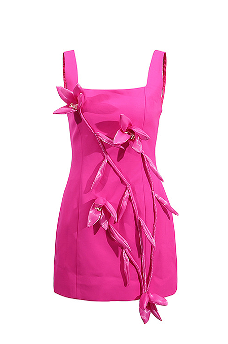 SUPER WHOLESALE |  Tank Mini Dress with 3D Flowers
