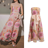 SUPER WHOLESALE |  Embroidered Beaded Strapless Dress
