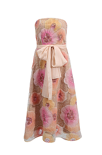 SUPER WHOLESALE |  Embroidered Beaded Strapless Dress