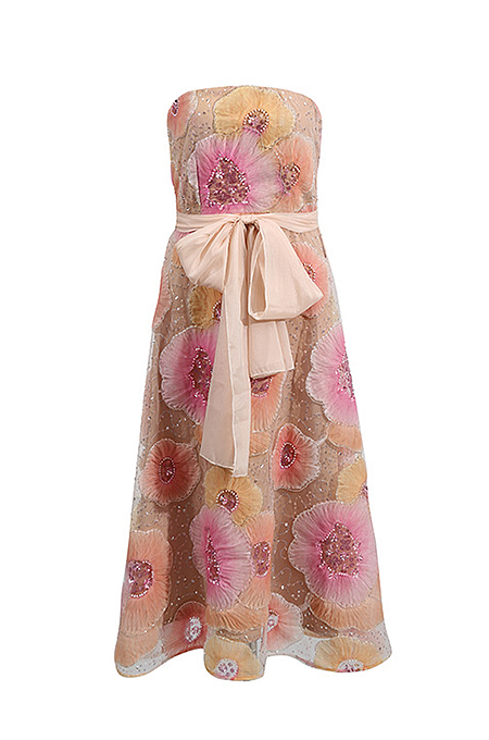 SUPER WHOLESALE |  Embroidered Beaded Strapless Dress