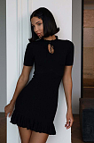 SUPER WHOLESALE |  Front Cut-out Mini Knit Dress