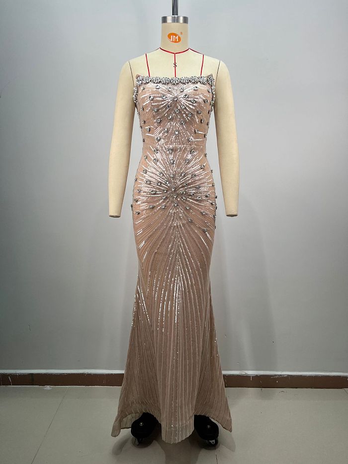 SUPER WHOLESALE |  Elegant Beaded Evening Dress