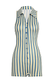 SUPER WHOLESALE | Striped Off-shoulder Romper
