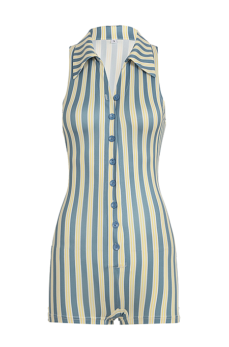 SUPER WHOLESALE | Striped Off-shoulder Romper