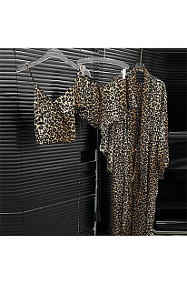 SUPER WHOLESALE | Leopard Cami Set with Robe